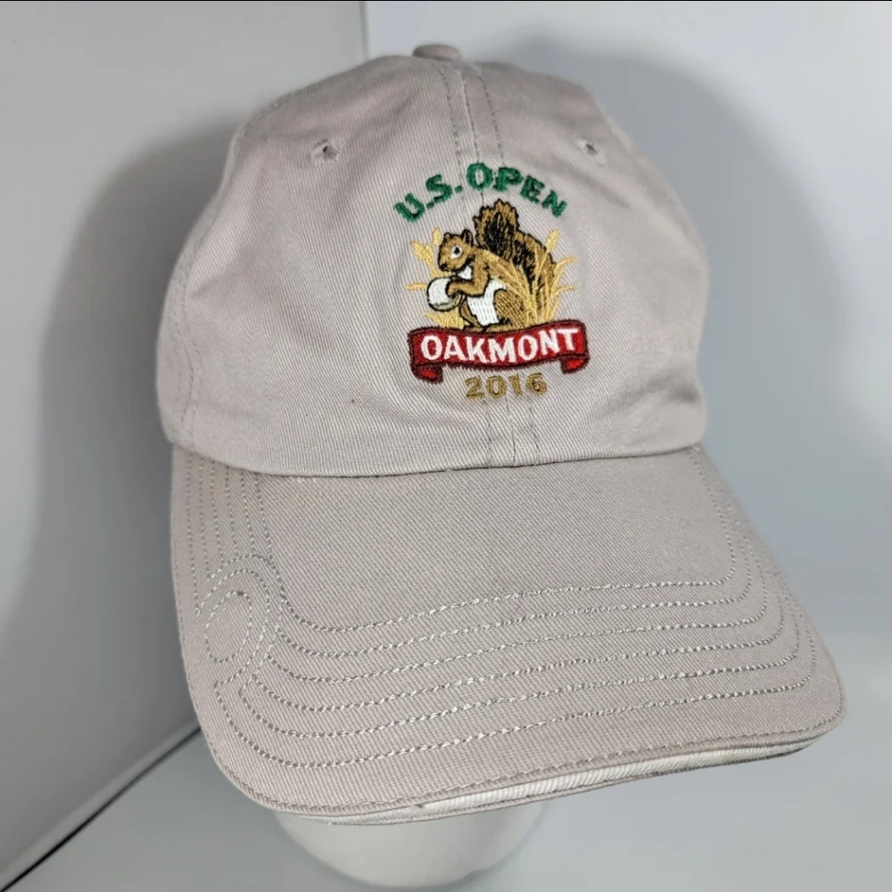 US Open Oakmont PA 2016 Golf Hat USGA Member Strapback PGA Tour Beige Cap NWOT